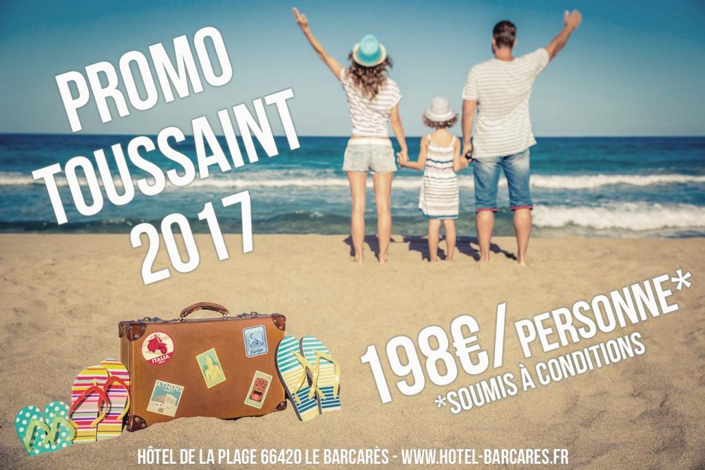 Hôtel de la plage promo toussaint 2017